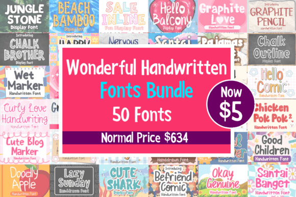 Download Wonderful Handwritten Fonts Bundle - Handwritten fonts Collection