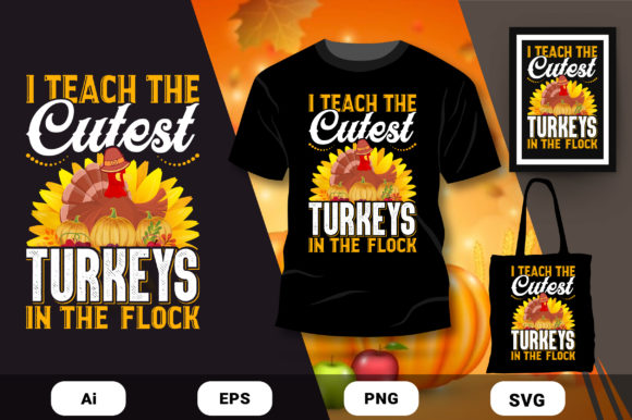 Download Cutest Turkeys T-shirt Design Vector - Vector Collection