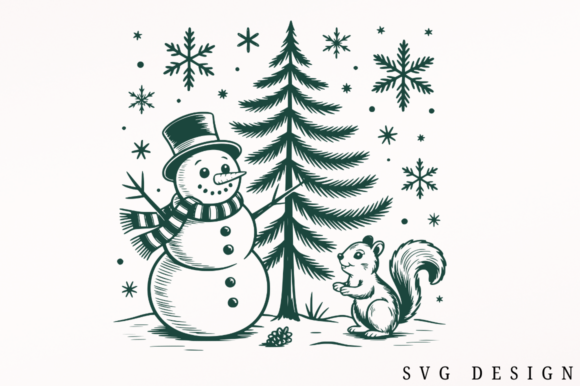 Download Checkered Christmas Snowman SVG Design - Snow Collection