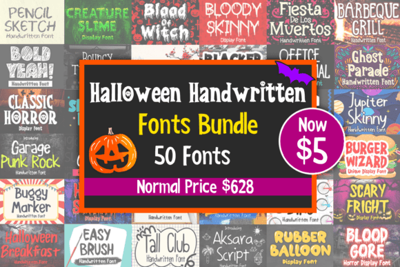Download Halloween Handwritten Fonts Bundle - Handwritten fonts Collection