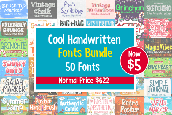 Download Cool Handwritten Fonts Bundle - Handwritten fonts Collection