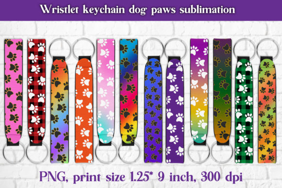 Download Wristlet Keychain Dog Paws Sublimation - Premium Resources