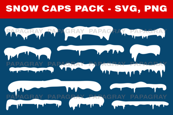 Download Snow Caps SVG Vector Pack - 15 Designs - Vector Collection