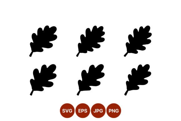Download Black Oak Leaf Silhouettes Vector - Vector Collection